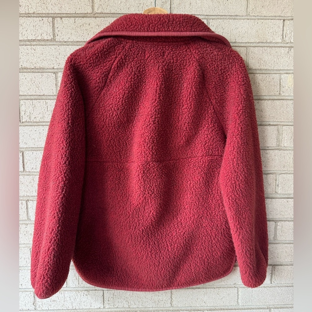 Red Madewell Teddy Bear 1/4 Zip Fleece w/ Pockets | Size XS | Cherry Red - Picture 5 of 5